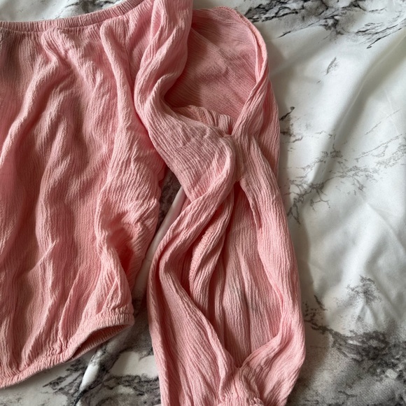 Cut Open Sleeve Off Shoulder Top - Picture 2 of 2